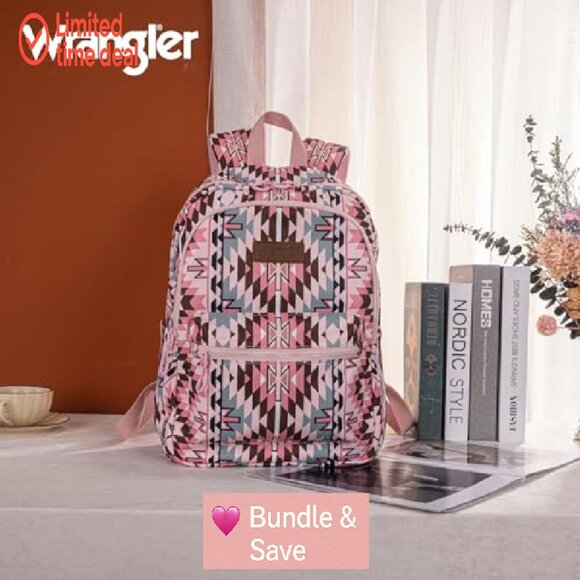 Western Backpack Purse, Waterproof Canvas, 6 Pockets, Travel & Daily Use - Picture 3 of 7